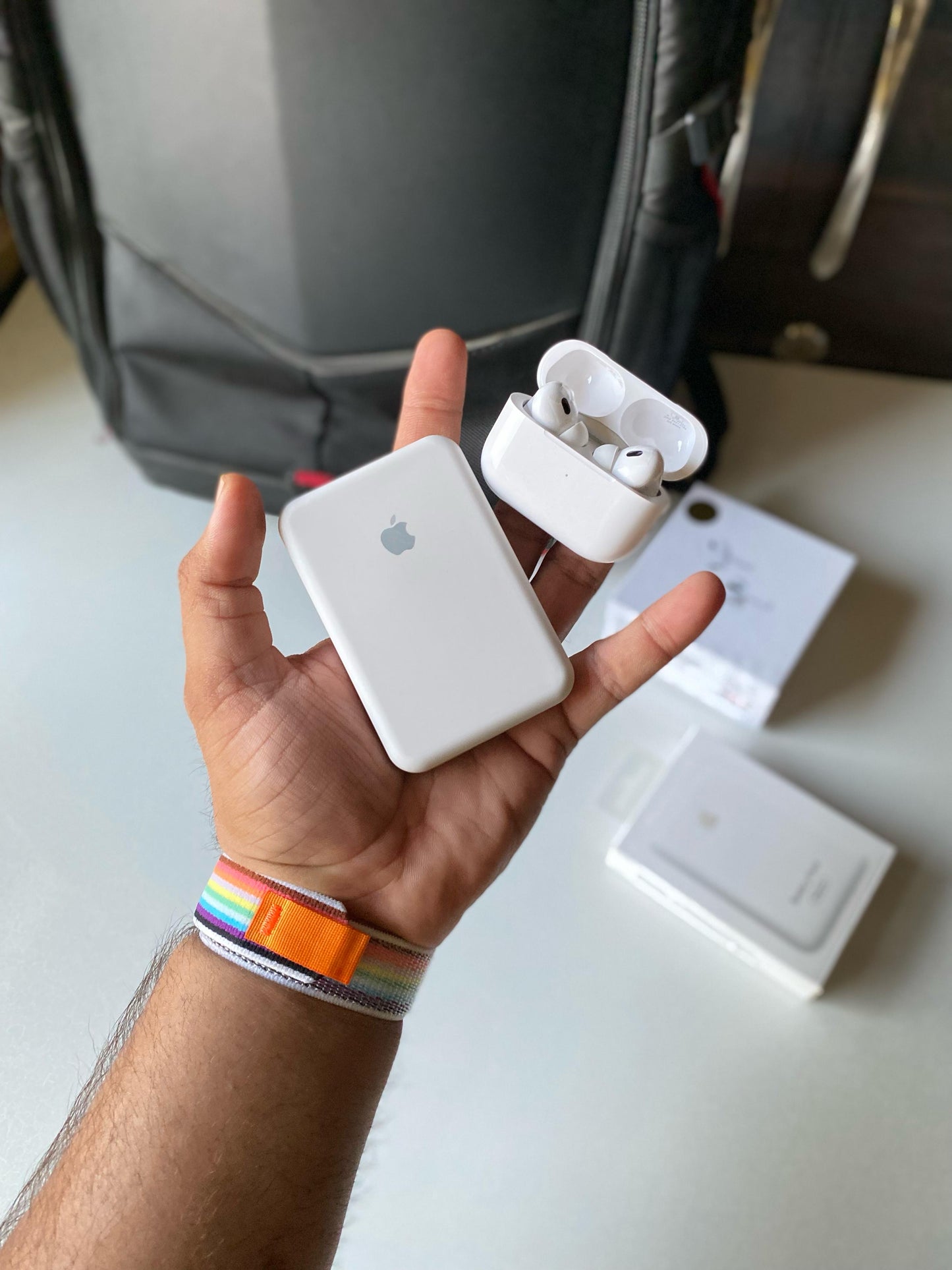 MYGAJETTo (COMBO) AIRPODS PRO 2ND GEN + MAGSAFE POWERBANK 10000 MAH - 1 YEAR WARRANTY. ( Please check Premium varient for best feature) and FREE CASE WITH PREMIUM COMBO OF 1999